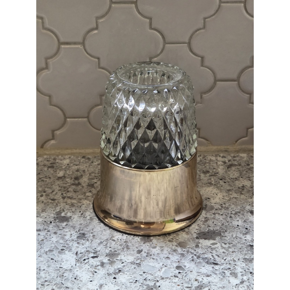 Vtg Hollowick Inc  Liquid Candle Fairy Lamp Diamondpoint